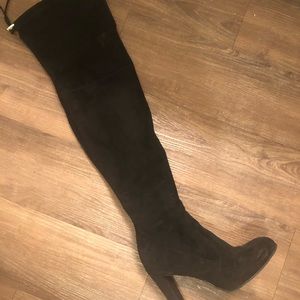 Sam Edelman thigh high black suede boots